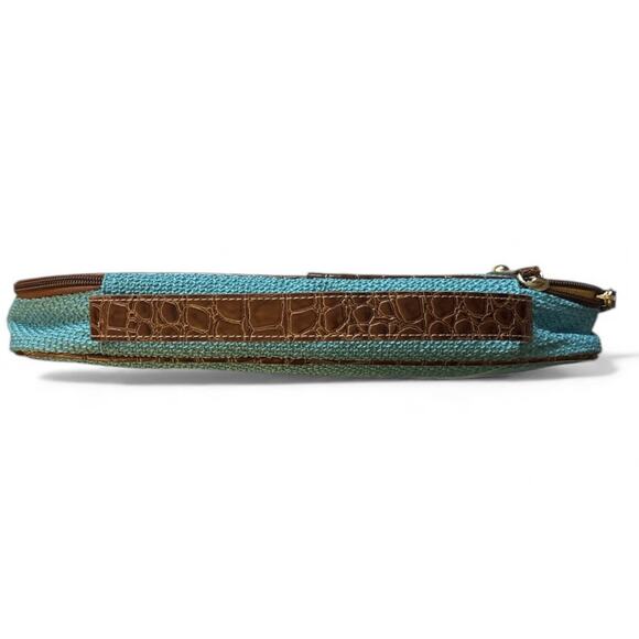 Samantha Brown Travel Jewelry Cosmetic Organizer Blue Brown Faux Croc 5 Pouches - Picture 6 of 11